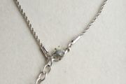 Vintage Swarovski silver tone &amp; crystal pendant little swan necklace length 18" - 5,8g