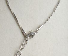 Vintage Swarovski silver tone & crystal pendant little swan necklace length 18" - 5,8g