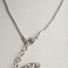 Vintage Swarovski silver tone & crystal pendant little swan necklace length 18" - 5,8g