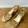 Ecoral special occasion gold leather heels 7/40 Image 4