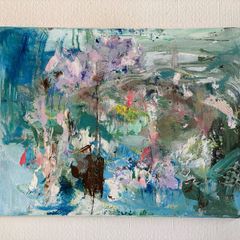 Original Art Original Landscape in Abstract Chateaux Chic