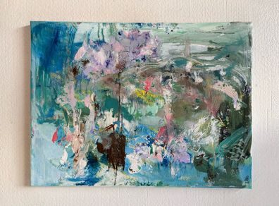 Original Art Original Landscape in Abstract Chateaux Chic