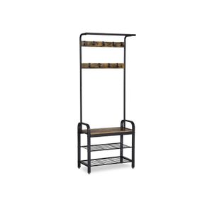 Industrial Style  Coat Rack Wardrobe & Bench Create a spring-like, inviting entrance area with this coat rack with bench that warmly welcomes your guests.