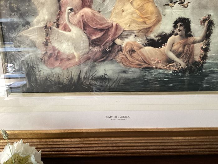 Vintage Art Prints Set of 2 (Gold Frames)