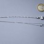 Silver Pendant with square cushion shaped natural Topaz Stone Image 2
