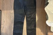 H&amp;M real leather trousers size 6