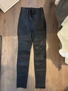 H&M real leather trousers size 6