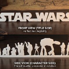 Star Wars Optical Illusion Sculpture - 2 Models Available (3D Printed)