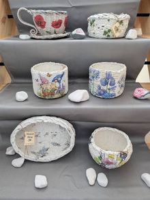 Handmade Newspaper Baskets Small