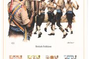 1981 Great Britain Limited Edition Lithographed Print measuring 333mm X 257mm showing British Folklore Commemorative Stamp with First Day of Issue Cancel