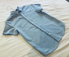 Boys gorgeous light blue short sleeve slim fit shirt 11 12