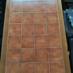 Kitchen Table  120 x 74 CM Tiled Top Vintage Retro on3n3ss