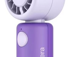 Small Portable usb rechargeable fan purple