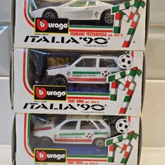 Italia 90 Ferrari Testarossa Fiat Uno Tipo Model Cars Bburago Burago World Cup 1990