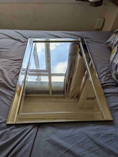 mirror and side table