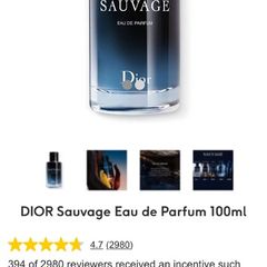 DIOR Sauvage 100ml  parfum for him