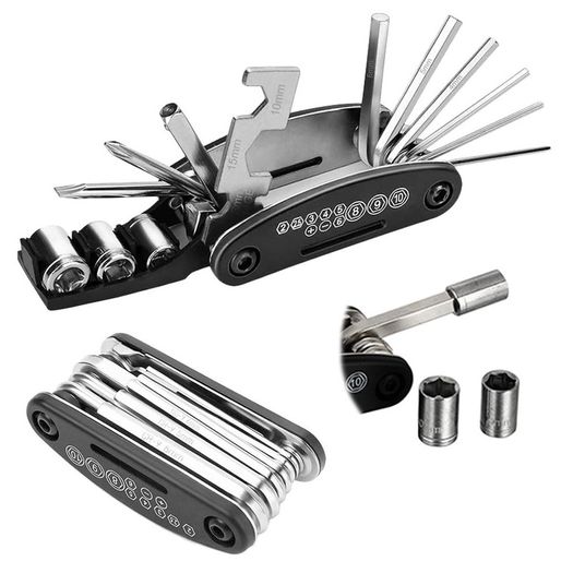 New Handy 16 in 1 Bike Bicycle Multi Repair Tool Set Kit Hexagon Wrench #1451