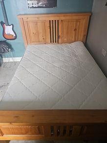 double bed solid wood  with matress