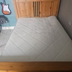 double bed solid wood  with matress