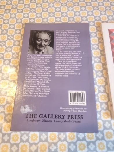 Two Brian Friel paperback books.