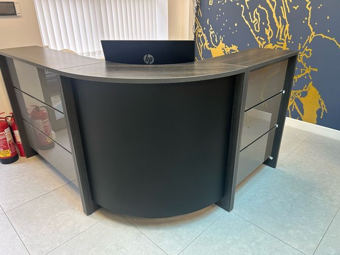 Custom built reception desk