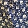 Navy & beige design straight leg cropped trousers size 10 Image 2