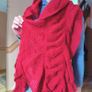 Red Ruched Knitted Scarf 115x40cm RIVER ISLAND Image 2