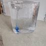 Kosta Boda Zweden Kjell Engman design vintage Blue Ice glass candle holders / sticks. Image 7
