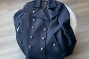 Navy Military French Connection Coat