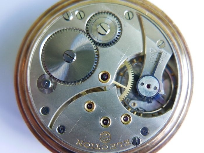 Vintage Chronometre Election Gold Plated Pocket Watch Mechanical  Retro Vintage, the watch works well and keeps time