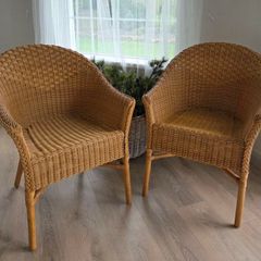 Two Armchairs Rattan Wicker