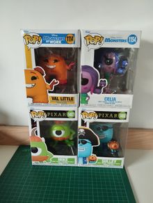 Funko Pop! Disney Pixar Monsters Inc.  Monsters at Work  4 Figure Bundle