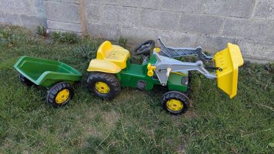 Rolly Kid John Deere Tractor With Trailer