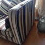 2 x 3 Seater & Leather Foot Stool Image 6