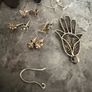 Vintage Sterling Silver Jewellery Lot Rings, Earrings, Pendant Tribal Pieces Image 3