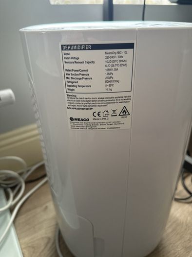 MEACO - MeacoDry ABC10L 10L Portable Dehumidifier - Silver & White