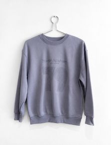 Pre Owned Dunnes Stores Slate Blue Graphic Sweatshirt