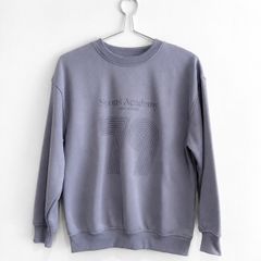 Pre Owned Dunnes Stores Slate Blue Graphic Sweatshirt