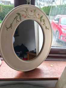 handpainted oval  mirror