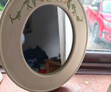 handpainted oval  mirror
