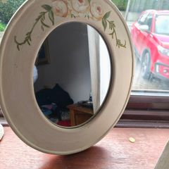 handpainted oval  mirror