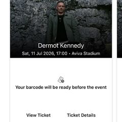 Dermot Kennedy Aviva Sat 11th July 2026