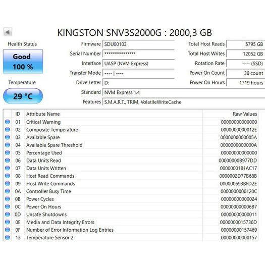 Kingston Nv3 2TB Pcie Gen4 Nvme Ssd