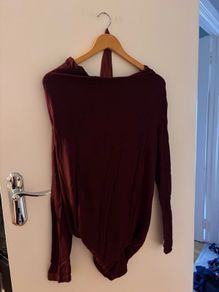 Long Sleeve Burgundy Maternity Top - Attesa