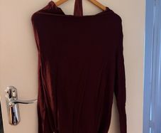 Long Sleeve Burgundy Maternity Top - Attesa