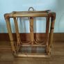 Vintage Italian bamboo and rattan coffee  table magazine rack, from the 1970s Image 6