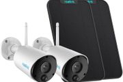 Wireless Security Camera Outdoor, Solar Battery Operated, 2.4GHz WiFi, PIR Motion Sensor, SD Card/Cloud Storage, 1080p Time Lapse, 2-Way Audio, Remote View &amp; Control, Argus Eco + SP (2Pack)
