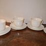1960's 12 piece Arcopal milk glass cups and saucers set Image 2