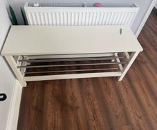 IKEA TJUSIG Shoe Storage Bench White