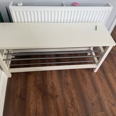 IKEA TJUSIG Shoe Storage Bench White